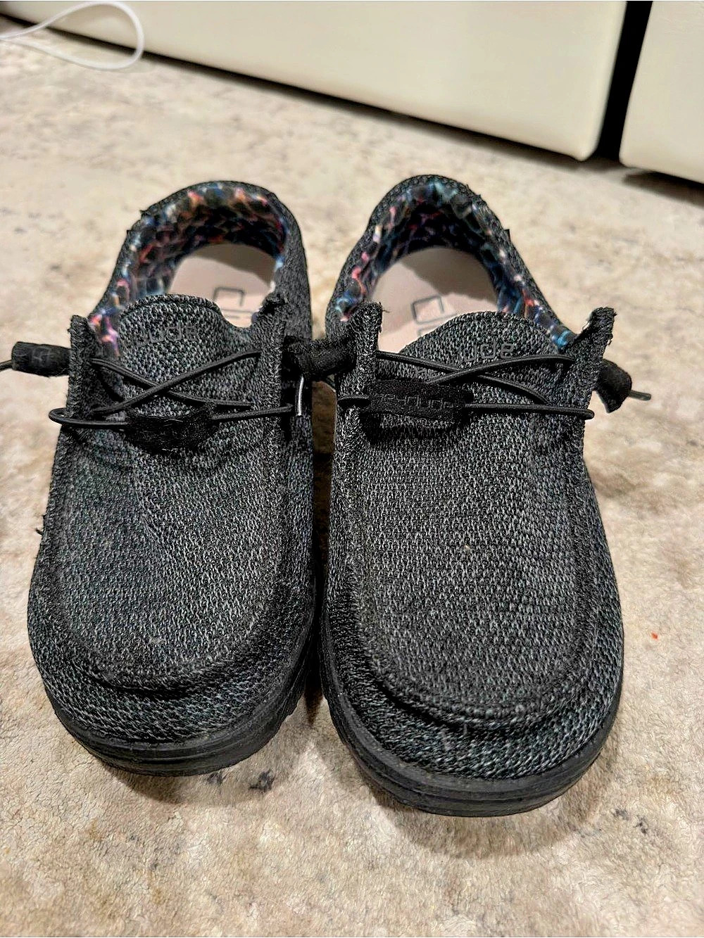 Hey Dude Wendy Sox Black Sneakers Size 8